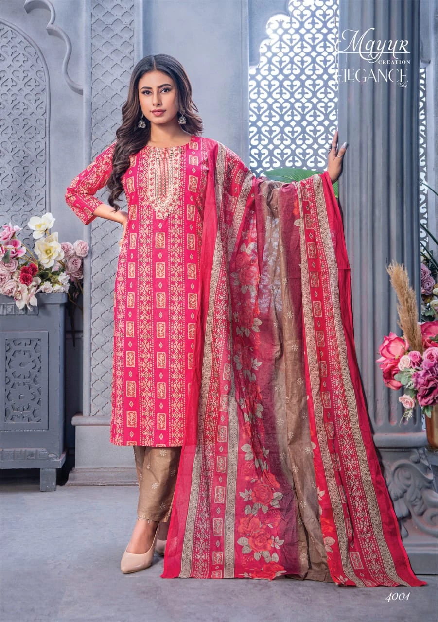 Mayur Elegance Vol 4 Cotton Wholesale Readymade Salwar Suit Catalog — Wholesale Salwar Suits, Mayur Dress wholesale from Surat - Gallery Image 5